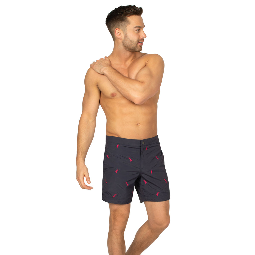 slim fit swim trunks for men
