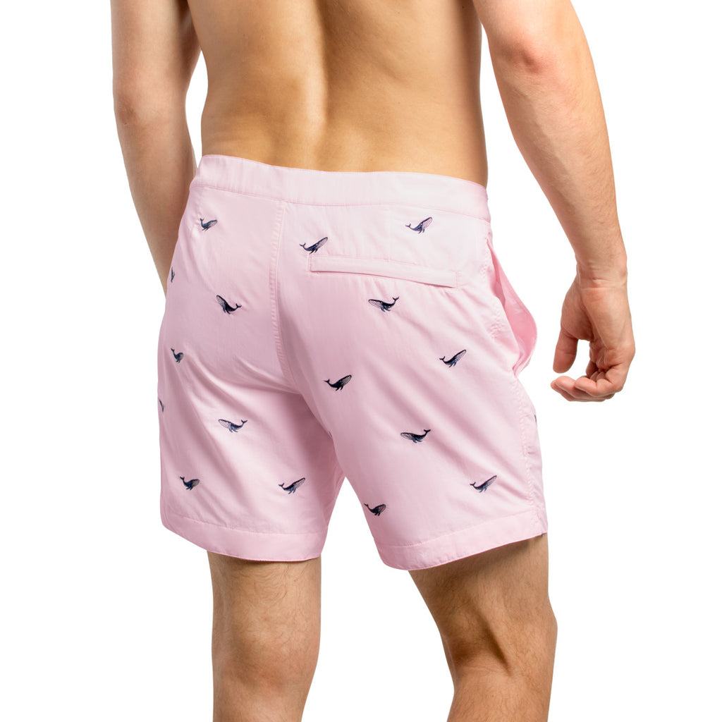 embroidered swim trunks for men